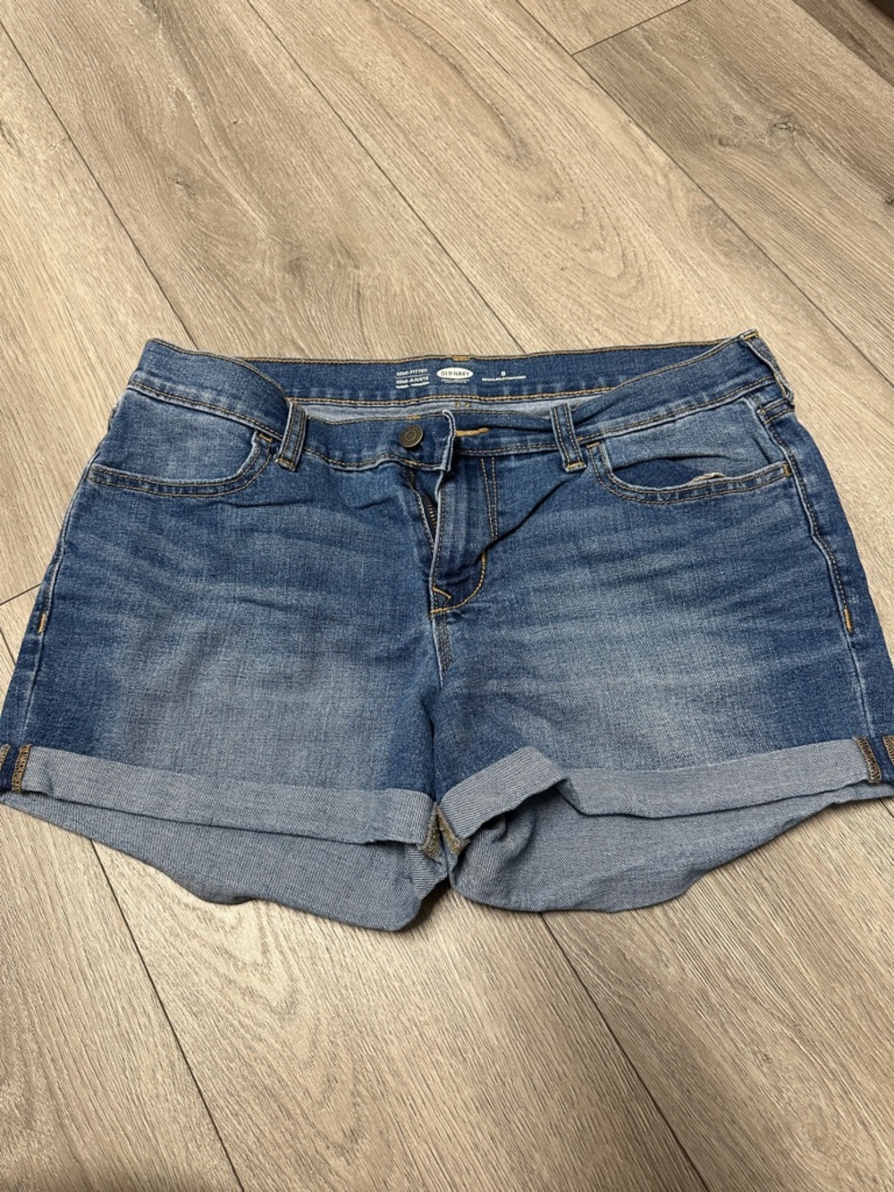 Old Navy Women's Blue Denim Cuffed Shorts